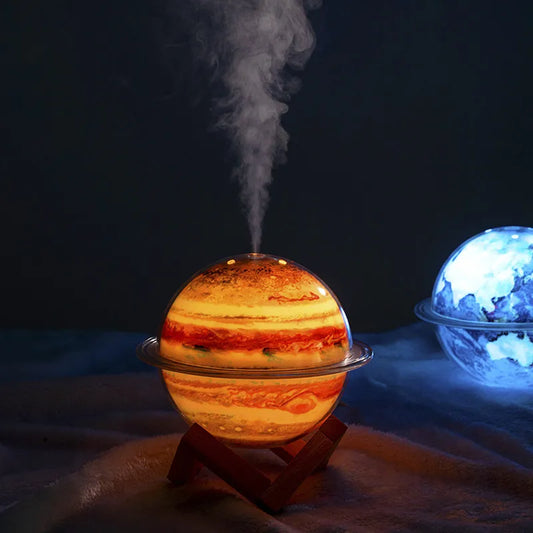 OrbitBreeze™ Planet Humidifier – Mist & Mood Light